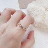 Adjustable Crystal Flower Rings For Women