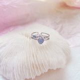 Adjustable Crystal Flower Rings For Women