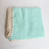 Organic Cotton Baby Tassel Blankets